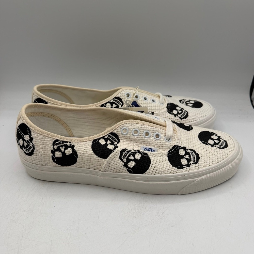 VANS Anaheim Factory Authentic 44 DX Needlepoint Skulls Shoes Mens 8.5 Womens 10 - Picture 2 of 11